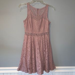 Dusty Pink Lace Dress